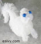 winter craft ideas for kids to make: styrofoam and pipe cleaner animals, squirrel