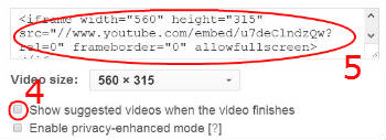 how to delete recommended videos on youtube video in wordpress