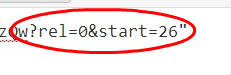 embed youtube video on wordpress change start