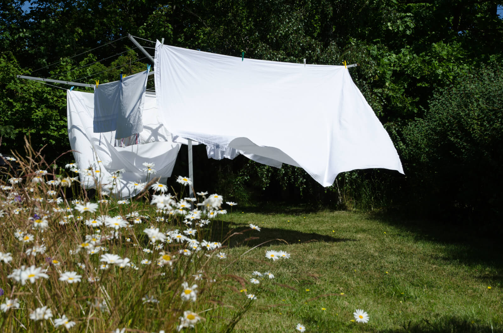 Why do sheets not fit mattresses anymore? Sheets that fit won't save the world but would save frustration! Thick mattresses, platforms & pockets explained. - Sheets drying on an outside clothes line.